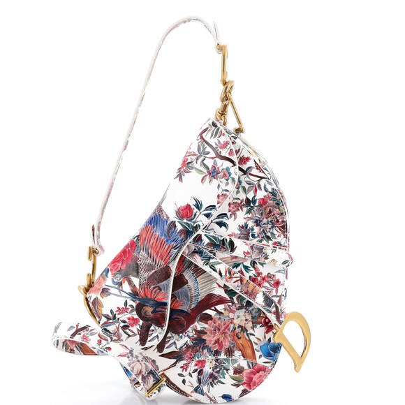 Christian Dior Handbags - Christian Dior Medium Saddle Handbag with Strap Printed Leather